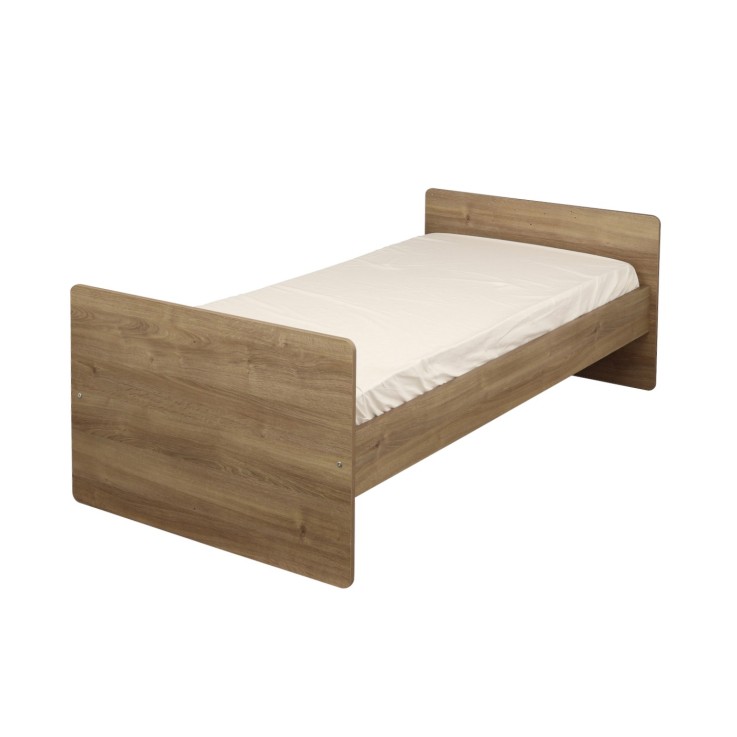 Lit combiné 120x60 évolutif en 90x190 décor bois chêne mokka