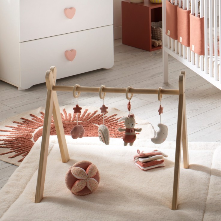 Arche d'éveil bois avec 4 jouets