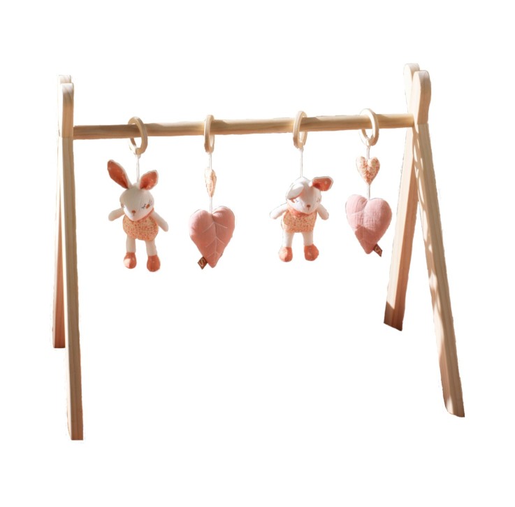 Arche d'éveil bois avec 4 jouets