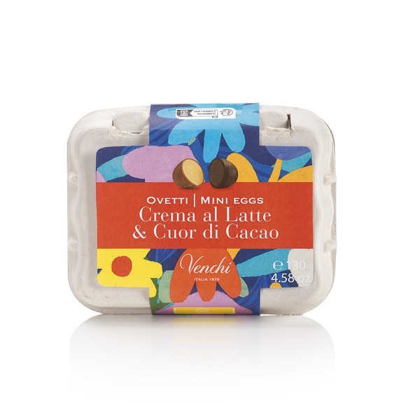 Boîte de 12 petits œufs de Pâques fourrés assortis lait et noir - La boîte de 130g