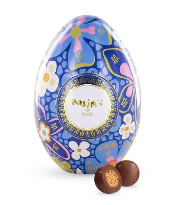 Mini œuf métal bleu garni...