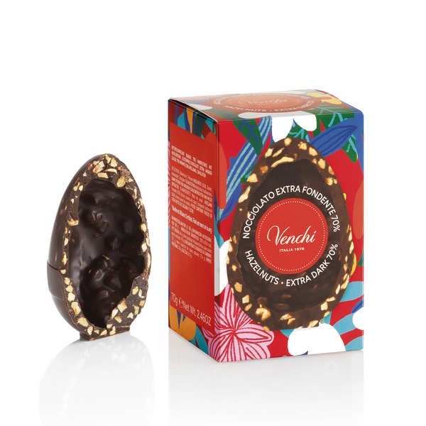 L'Oeuf Mignon chocolat noir et noisettes entières - Boîte de 70g