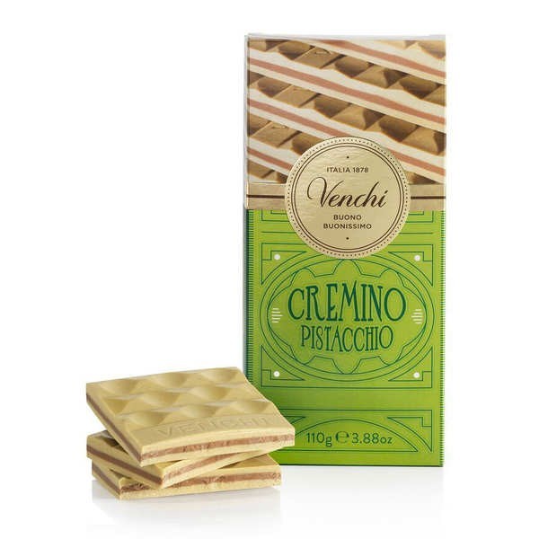 Tablette chocolat pistache et gianduja - Cremino pistaches - Tablette 110g