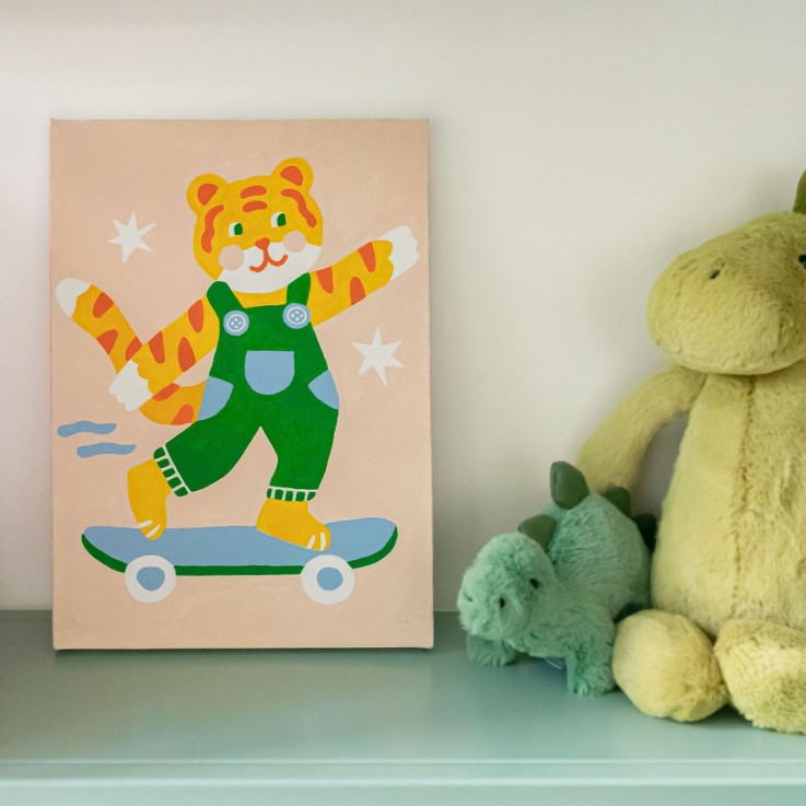 Kit peinture au numéro tigre 18x25 cm