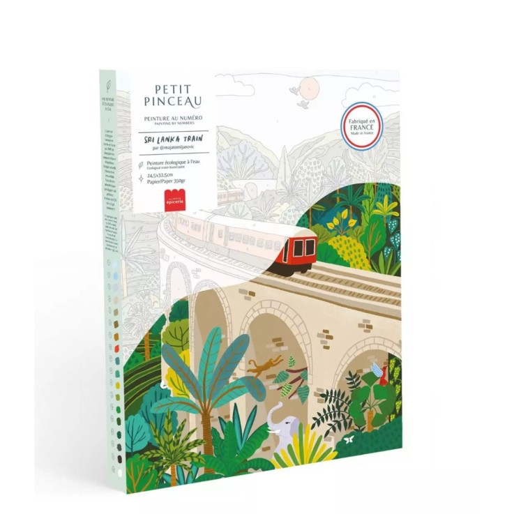 Kit peinture au numéro Sri Lanka 30 cm x 40 cm