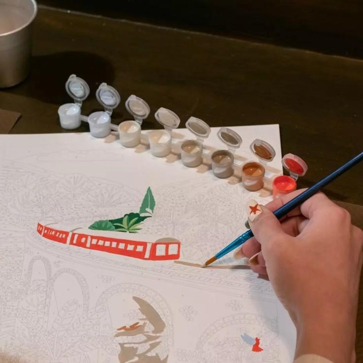 Kit peinture au numéro Sri Lanka 30 cm x 40 cm