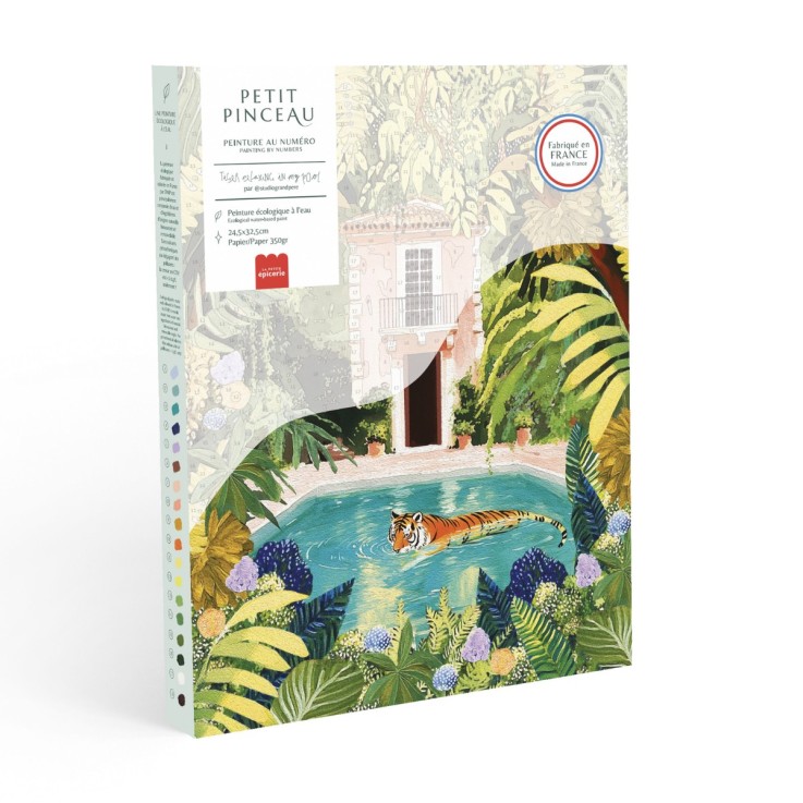 Kit peinture au numéro - Tigre 24,5 cm x 32,5 cm