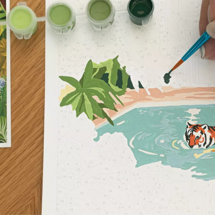 Kit peinture au numéro - Tigre 24,5 cm x 32,5 cm