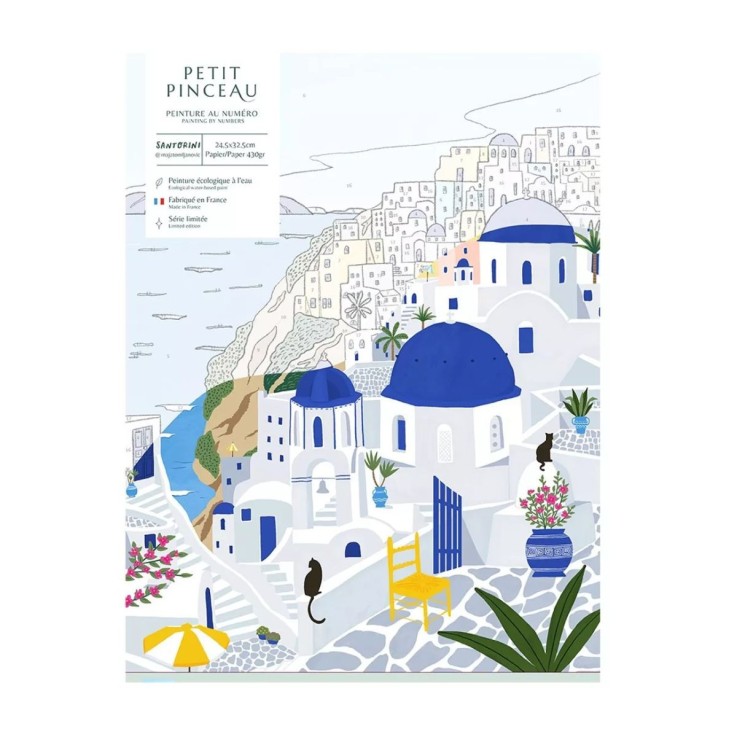 Kit peinture au numéro Santorin 30 cm x 40 cm