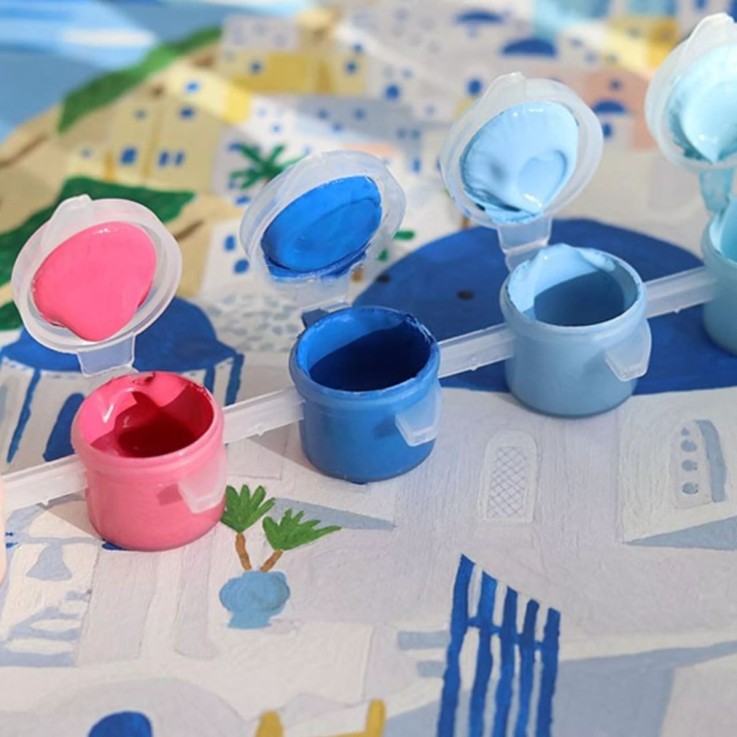 Kit peinture au numéro Santorin 30 cm x 40 cm