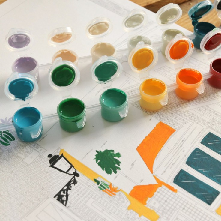 Kit peinture au numéro Lisbonne 30 cm x 40 cm