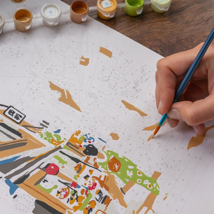 Kit peinture au numéro Kyoto 30 cm x 40 cm