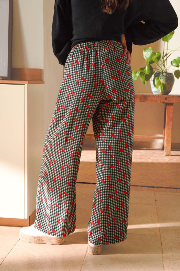 Pantalon fluide viscose imprimé