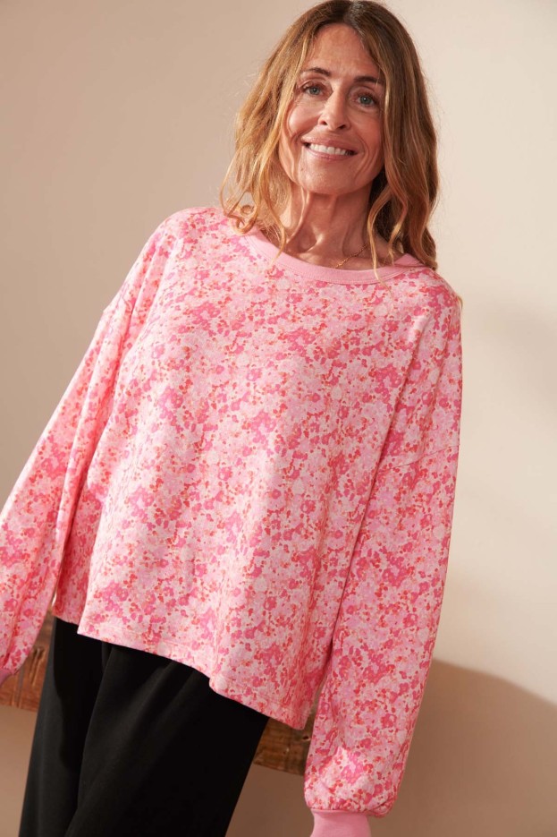 Sweat coton imprimé