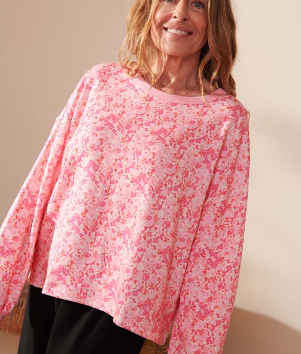 Sweat coton imprimé