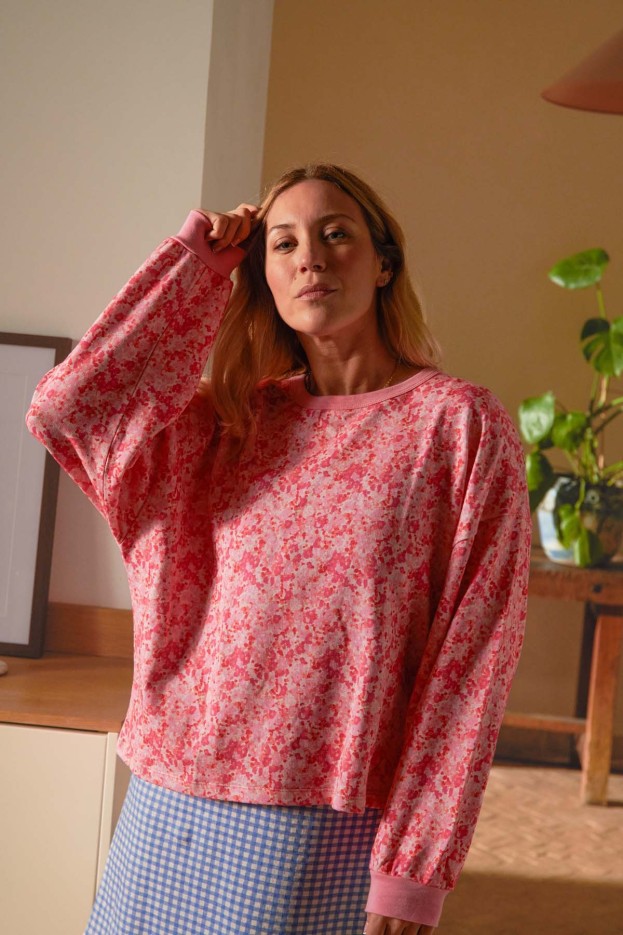 Sweat coton imprimé