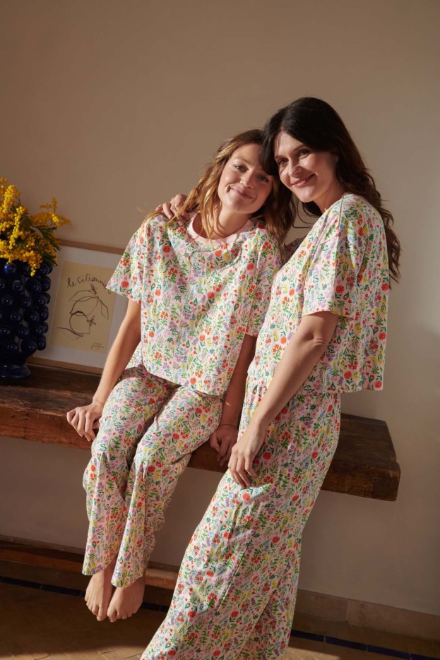 Pyjama Long Coton Pampa Rose