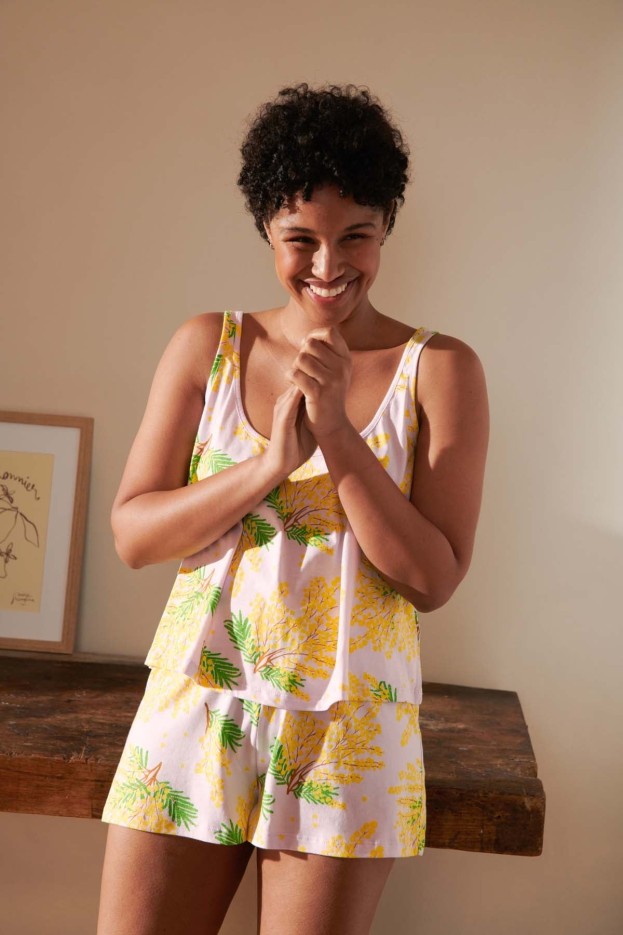 Pyjama Débardeur Coton Mimosa Lila