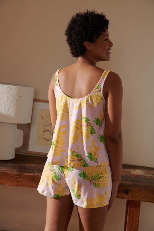 Pyjama Débardeur Coton Mimosa Lila