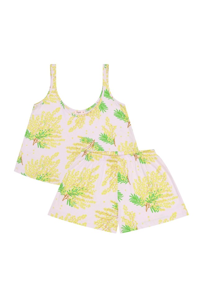 Pyjama Débardeur Coton Mimosa Lila