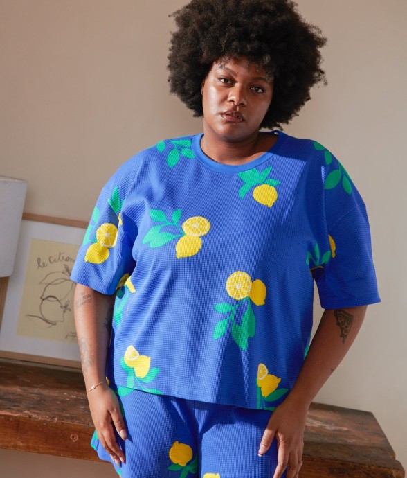 Pyjama Coton Gaufré Imprimé...