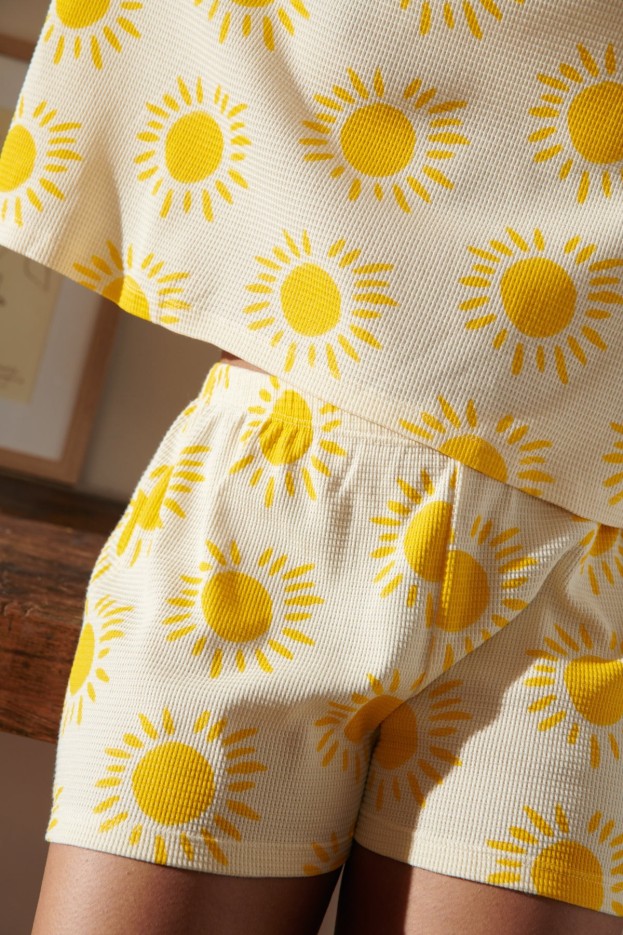 Pyjama Coton Gaufré Imprimé Souléu