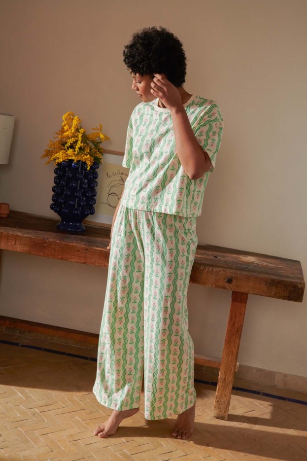 Pyjama Long Coton Vagues Provençales