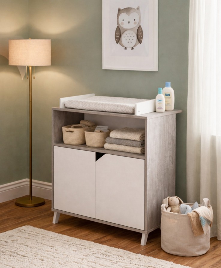 Commode à langer bébé en bois
