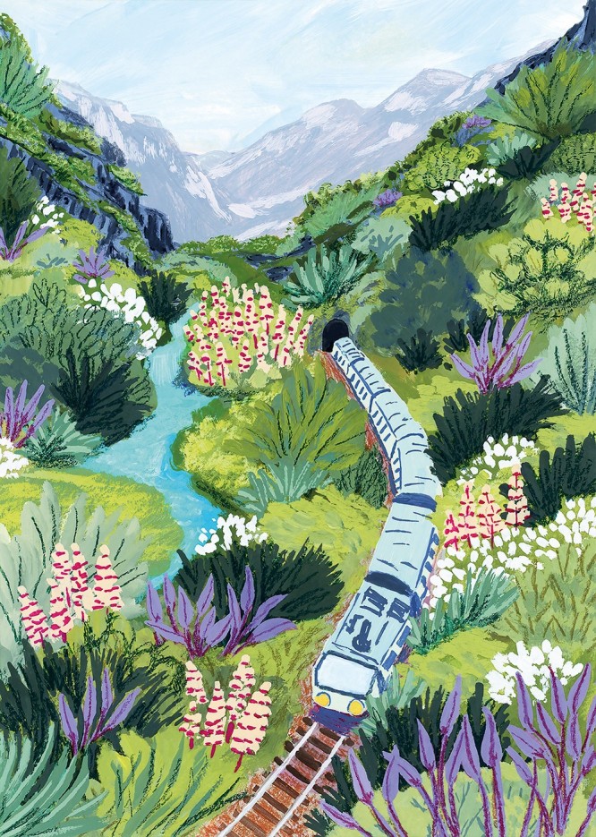 Puzzle Voyage en Train - 1000 pièces