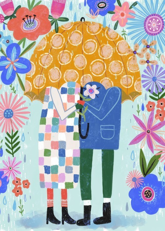 Puzzle Douche Florale - 500 pièces