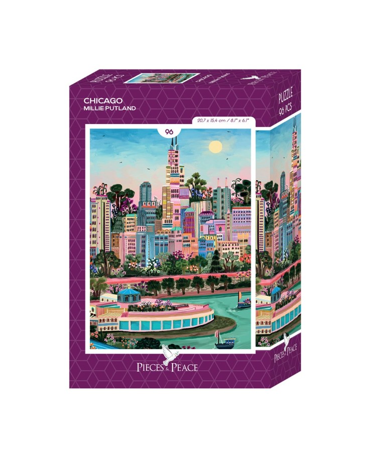 Puzzle Mini Puzzle - Chicago - 96 pièces