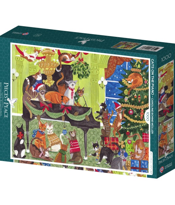 Puzzle Chats sur le Piano -...