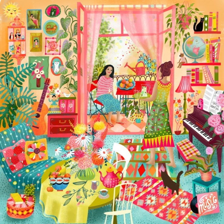 Puzzle Salle de Musique avec Vue - 1000 pièces