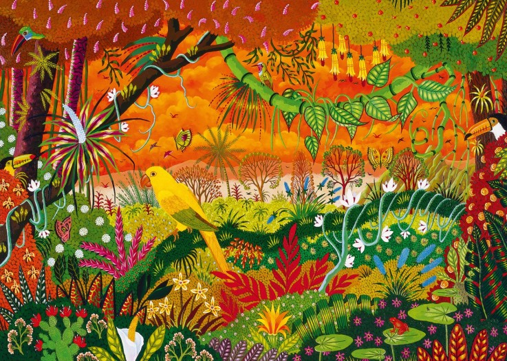 Puzzle Conure Dorée - 1000 pièces