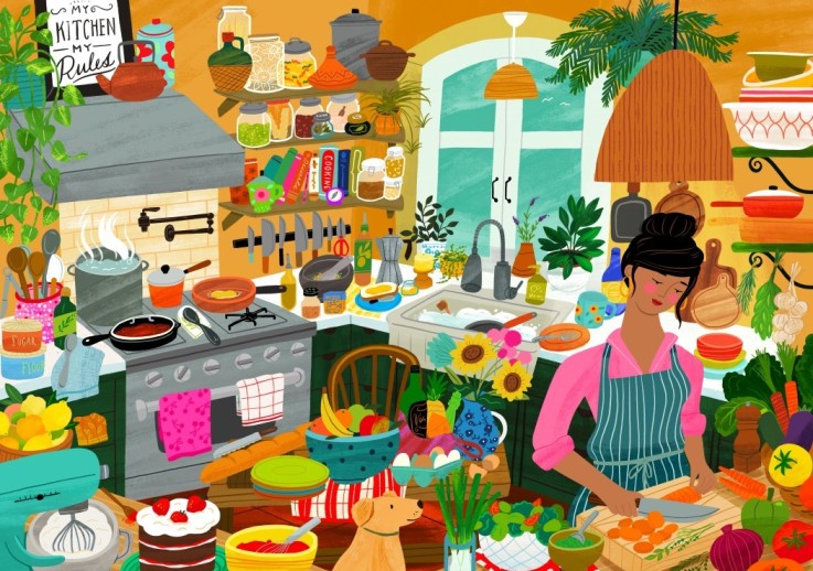 Puzzle Mon bonheur est dans la cuisine - 2000 pièces