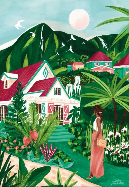 Puzzle Village Créole - 1000 pièces