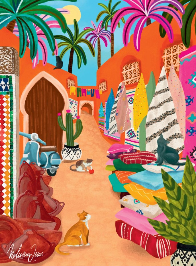 Puzzle Mini Puzzle - Souk de Marrakech - 96 pièces