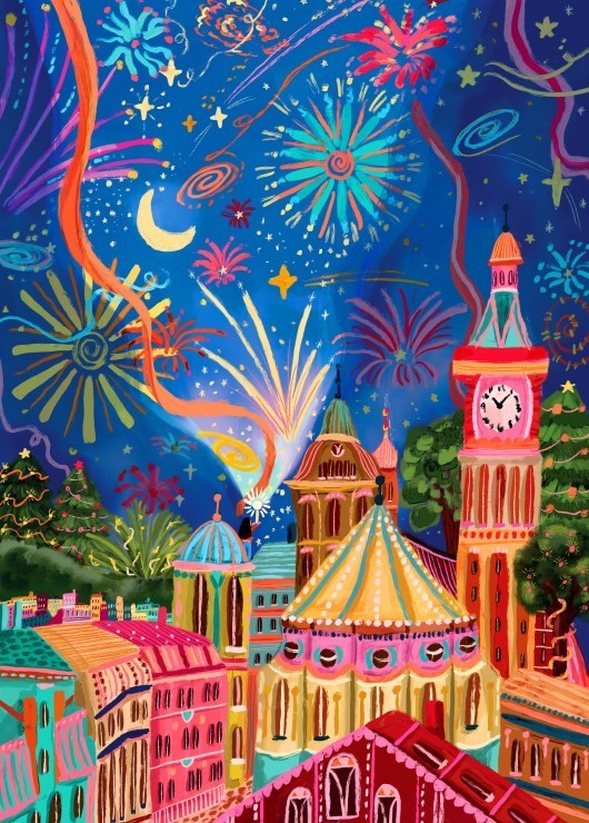 Puzzle Feu d'Artifice Lumineux - 500 pièces