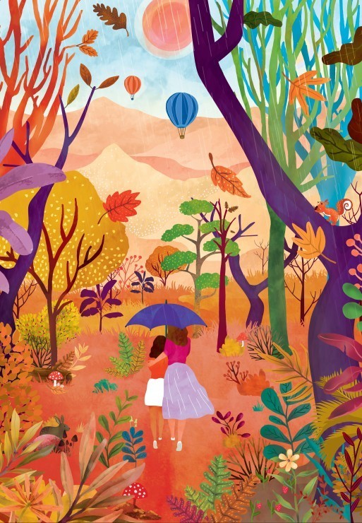 Puzzle Promenade d'Automne - 1000 pièces