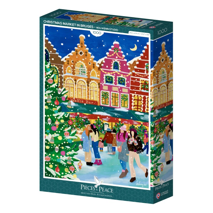 Puzzle Marché de Noël à Bruges - 1000 pièces