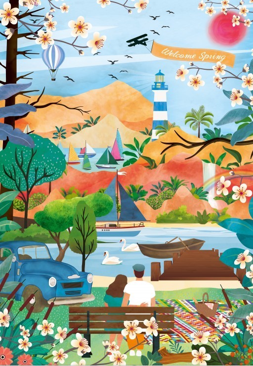 Puzzle Welcome Spring - 1000 pièces