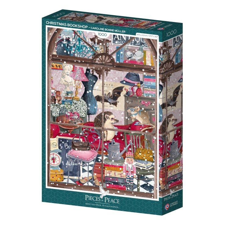 Puzzle Librairie de Noël - 1000 pièces