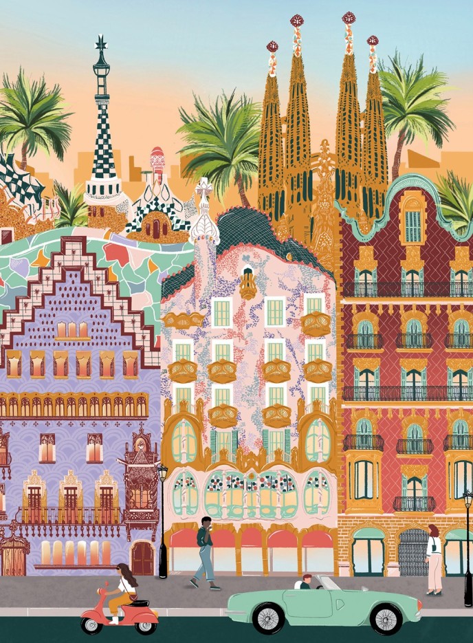 Puzzle Mini Puzzle - Barcelone - 96 pièces