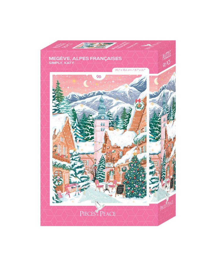 Puzzle Mini Puzzle - Megève, Alpes Françaises - 96 pièces