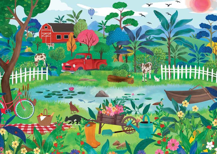 Puzzle 2 Puzzles - Ode au Printemps - 500 pièces