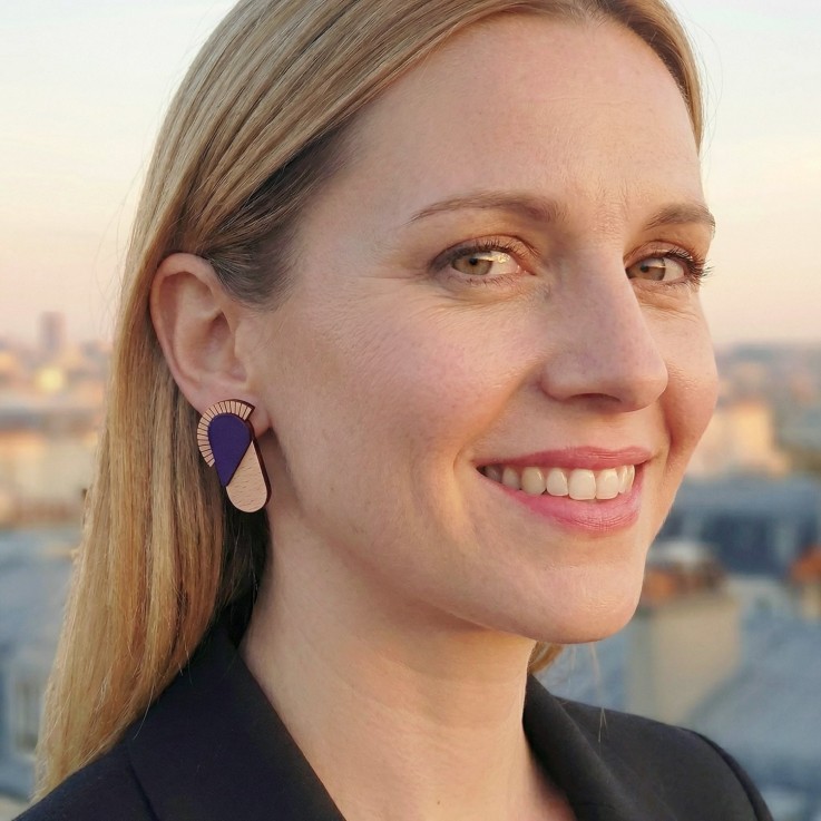 Boucles d’oreilles légères MAYA Violet