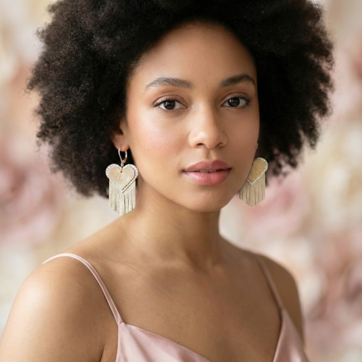 Boucles d'oreilles Cœur EX-VOTO Glacial