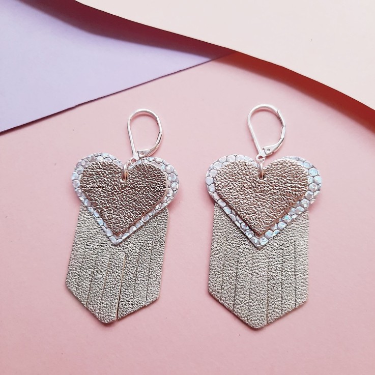 Boucles d'oreilles Cœur EX-VOTO Glacial