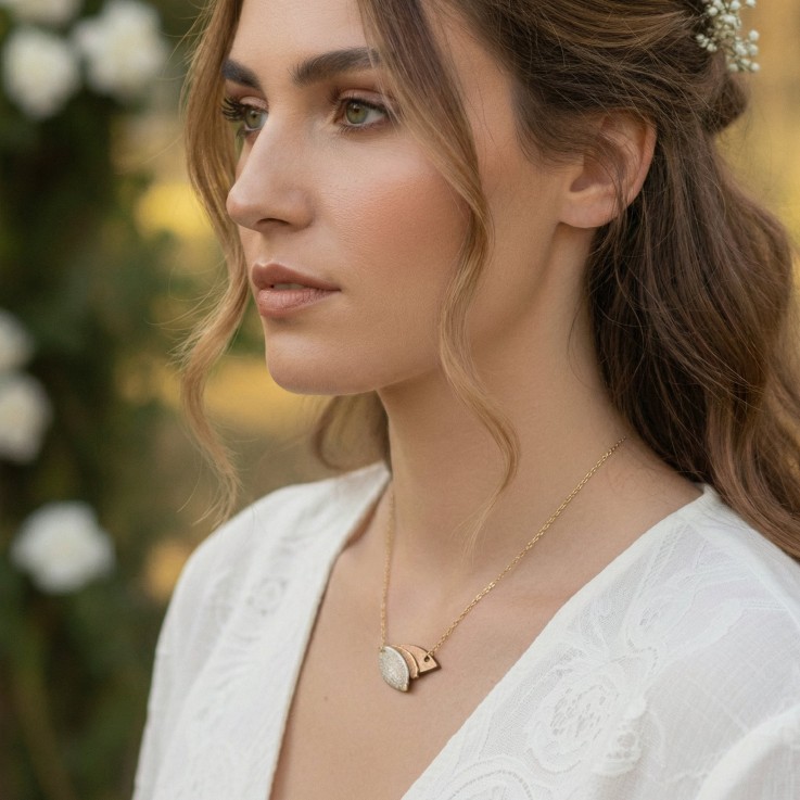 Collier CHOUCHOU Glacé en bois et cuir