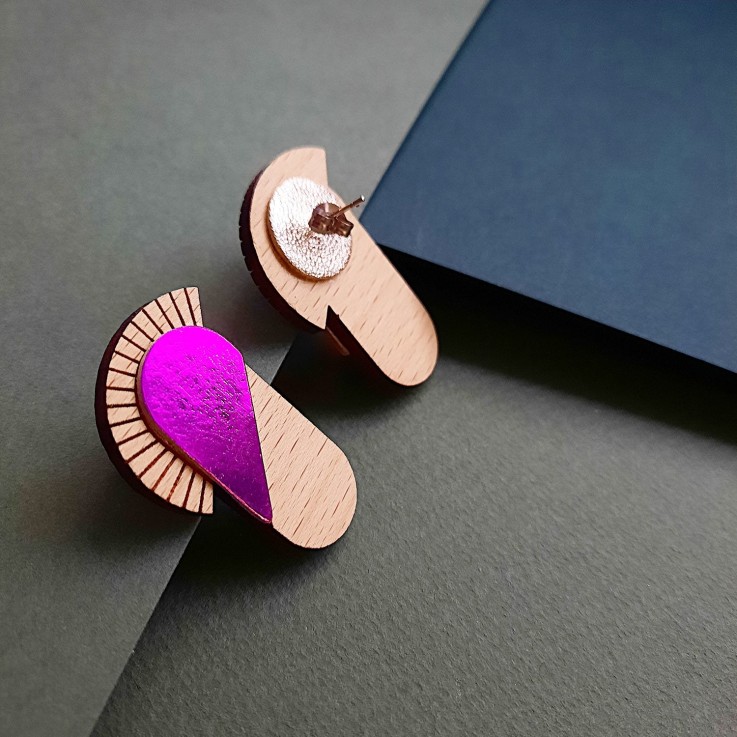 Boucles d’oreilles légères MAYA Fuchsia